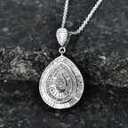 D'Joy Weißer Diamant Schmuckset ca. 50 cm 925 Silber Rhodiniert (10-15 Werktage Lieferzeit) ca. 1,00 ct.