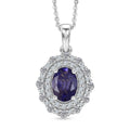 D'Joy AA Iolit, Moissanit Schmuckset ca. 50 cm 925 Silber Rhodiniert ca. 2,20 ct.