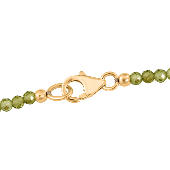 D'Joy AAA Ouro Verde-Quarz, Peridot Schmuckset ca. 50 cm 925 Silber 750 Gelbgold vermeil ca. 47,13 ct.