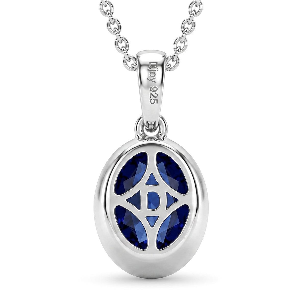 D'Joy Sehr Seltener Premium Tansanit Anhänger mit Kette ca. 50 cm 925 Silber Rhodiniert ca. 1.78 ct