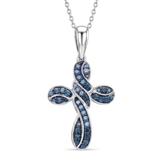 D'Joy Weißer Diamant Schmuckset ca. 50 cm 925 Silber Rhodiniert ca. 0.25 ct