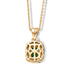 D'Joy AAA Kagem Sambischer Smaragd, Moissanit Schmuckset ca. 50 cm 925 Silber 750 Gelbgold vermeil ca. 0.76 ct