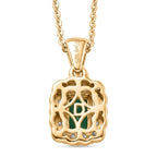 D'Joy AAA Kagem Sambischer Smaragd, Moissanit Schmuckset ca. 50 cm 925 Silber 750 Gelbgold vermeil ca. 0.76 ct