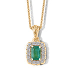 D'Joy AAA Kagem Sambischer Smaragd, Moissanit Schmuckset ca. 50 cm 925 Silber 750 Gelbgold vermeil ca. 0.76 ct