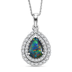 D'Joy AA, Moissanit AGI zertifiziert Schmuckset ca. 50 cm 925 Silber Rhodiniert ca. 2,01 ct.
