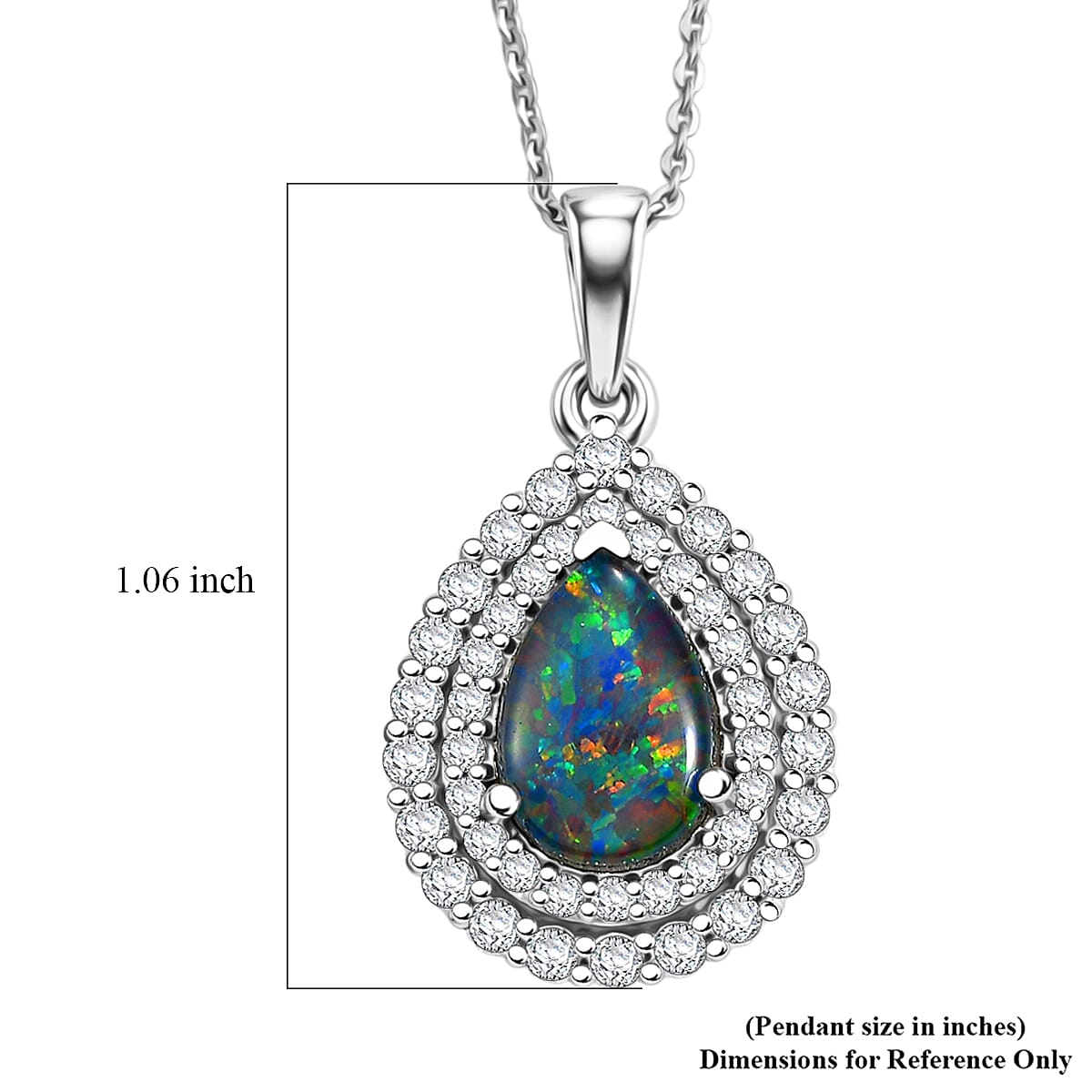 D'Joy AA, Moissanit AGI zertifiziert Schmuckset ca. 50 cm 925 Silber Rhodiniert ca. 2,01 ct.