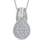LUXURIANT DIAMOND - Lab Grown Diamant SI-GH SGL zertifiziert  Schmuckset ca. 50 cm 925 Silber Rhodiniert ca. 1.00 ct