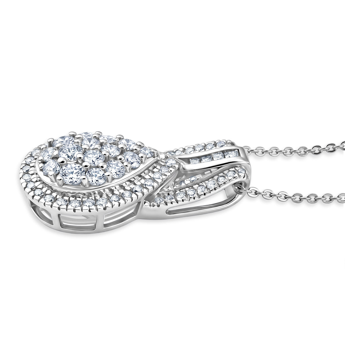 LUXURIANT DIAMOND - Lab Grown Diamant SI-GH SGL zertifiziert  Schmuckset ca. 50 cm 925 Silber Rhodiniert ca. 1.00 ct