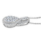 LUXURIANT DIAMOND - Lab Grown Diamant SI-GH SGL zertifiziert  Schmuckset ca. 50 cm 925 Silber Rhodiniert ca. 1.00 ct