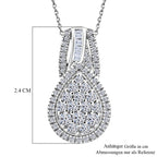 LUXURIANT DIAMOND - Lab Grown Diamant SI-GH SGL zertifiziert  Schmuckset ca. 50 cm 925 Silber Rhodiniert ca. 1.00 ct