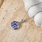 D'Joy AA Tansanit Anhänger mit Kette, ca. 50 cm 925 Silber Platiniert ca. 1.34 ct
