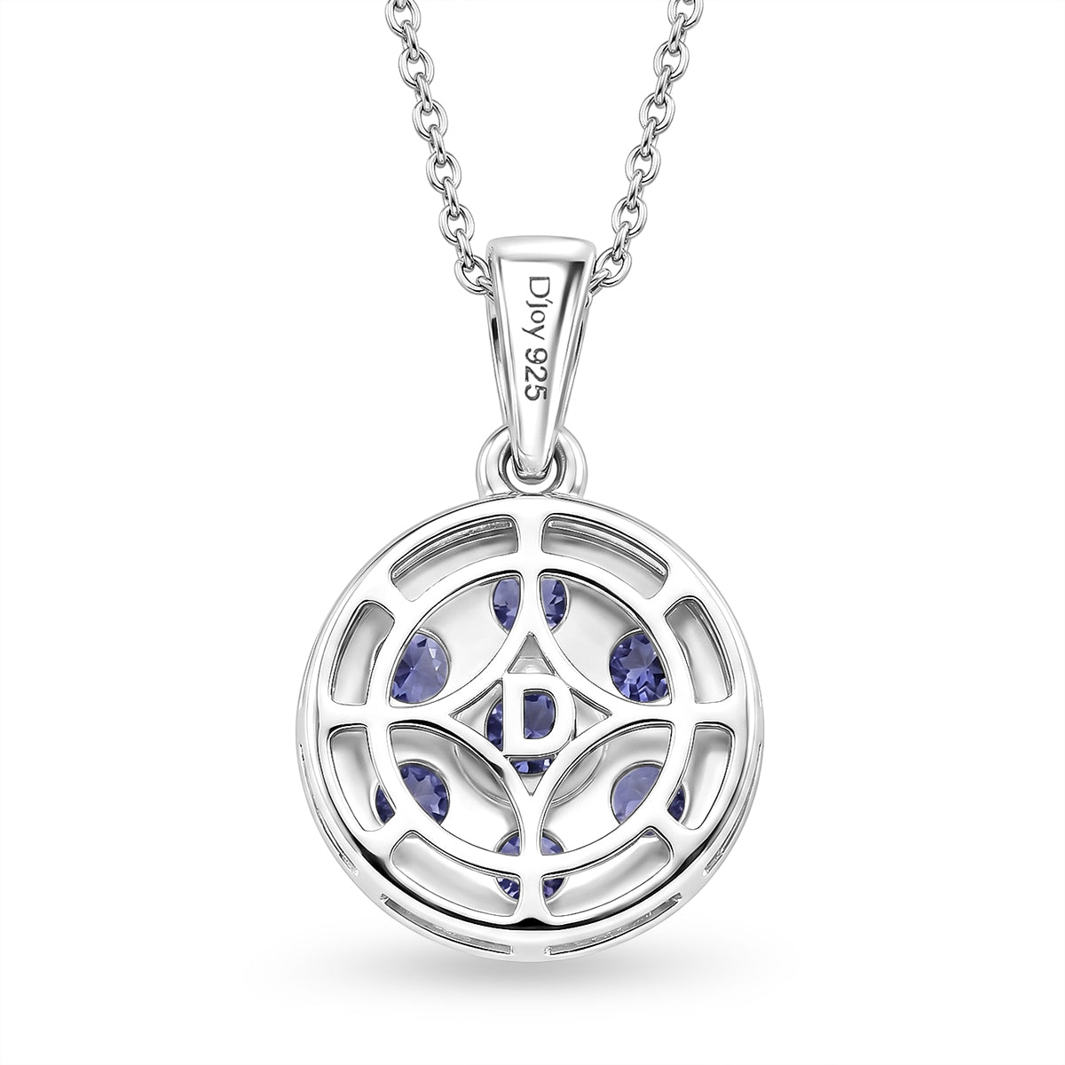 D'Joy AA Tansanit Anhänger mit Kette, ca. 50 cm 925 Silber Platiniert ca. 1.34 ct