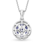 D'Joy AA Tansanit Anhänger mit Kette, ca. 50 cm 925 Silber Platiniert ca. 1.34 ct