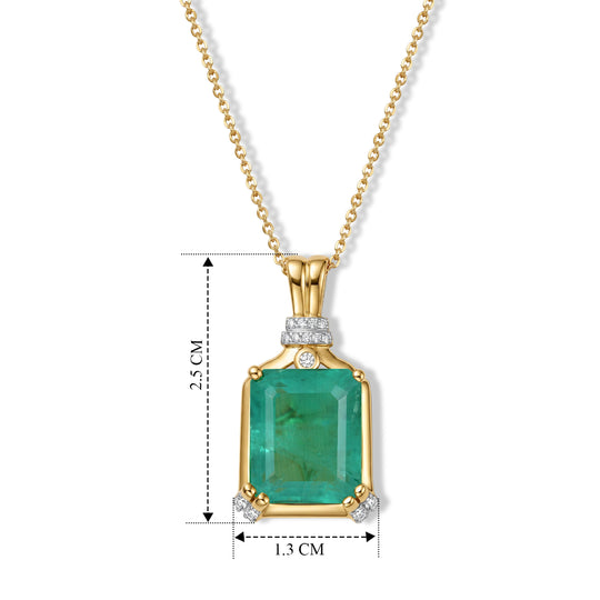 D'Joy Smaragd-Quarz Triplette, Weißer Zirkon Schmuckset ca. 50 cm 925 Silber Gold ca. 6,68 ct.