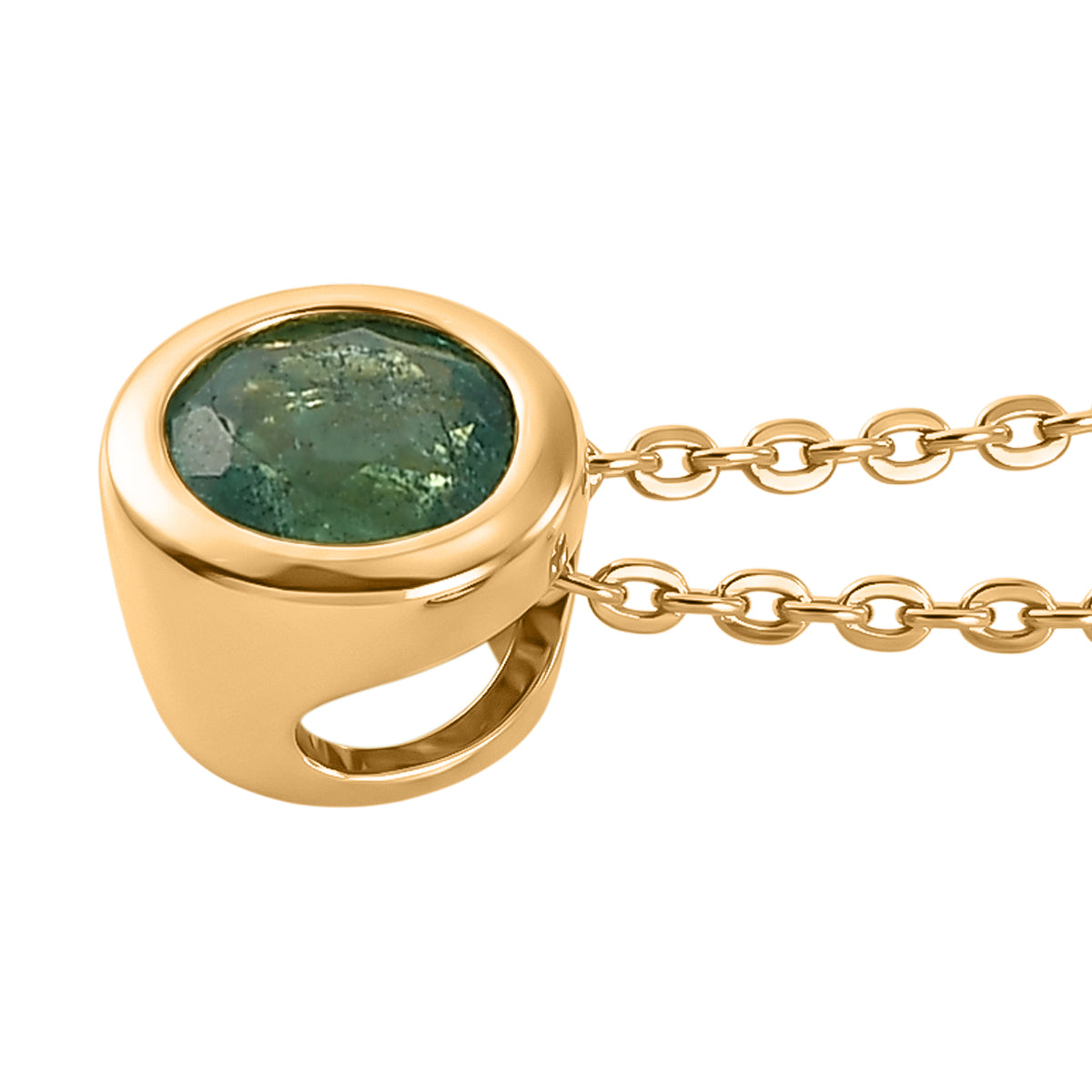 D'Joy AAA Kagem Sambischer Smaragd Schmuckset ca. 50 cm 925 Silber 750 Gelbgold vermeil ca. 0.43 ct