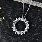 LUXURIANT DIAMOND - Lab Grown Diamant SI-GH Schmuckset ca. 50 cm 925 Silber Rhodiniert ca. 0.06 ct