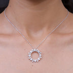 LUXURIANT DIAMOND - Lab Grown Diamant SI-GH Schmuckset ca. 50 cm 925 Silber Rhodiniert ca. 0.06 ct
