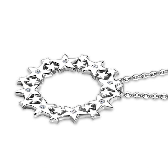 LUXURIANT DIAMOND - Lab Grown Diamant SI-GH Schmuckset ca. 50 cm 925 Silber Rhodiniert ca. 0.06 ct