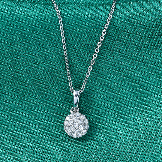 LUXURIANT DIAMOND - Lab Grown Diamant SI-GH Schmuckset ca. 50 cm 925 Silber Rhodiniert ca. 0.15 ct