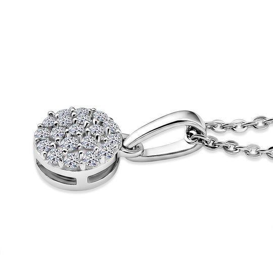 LUXURIANT DIAMOND - Lab Grown Diamant SI-GH Schmuckset ca. 50 cm 925 Silber Rhodiniert ca. 0.15 ct