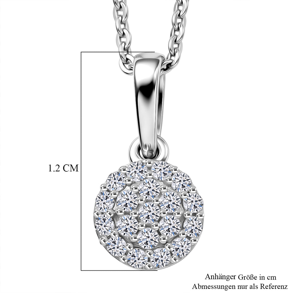 LUXURIANT DIAMOND - Lab Grown Diamant SI-GH Schmuckset ca. 50 cm 925 Silber Rhodiniert ca. 0.15 ct