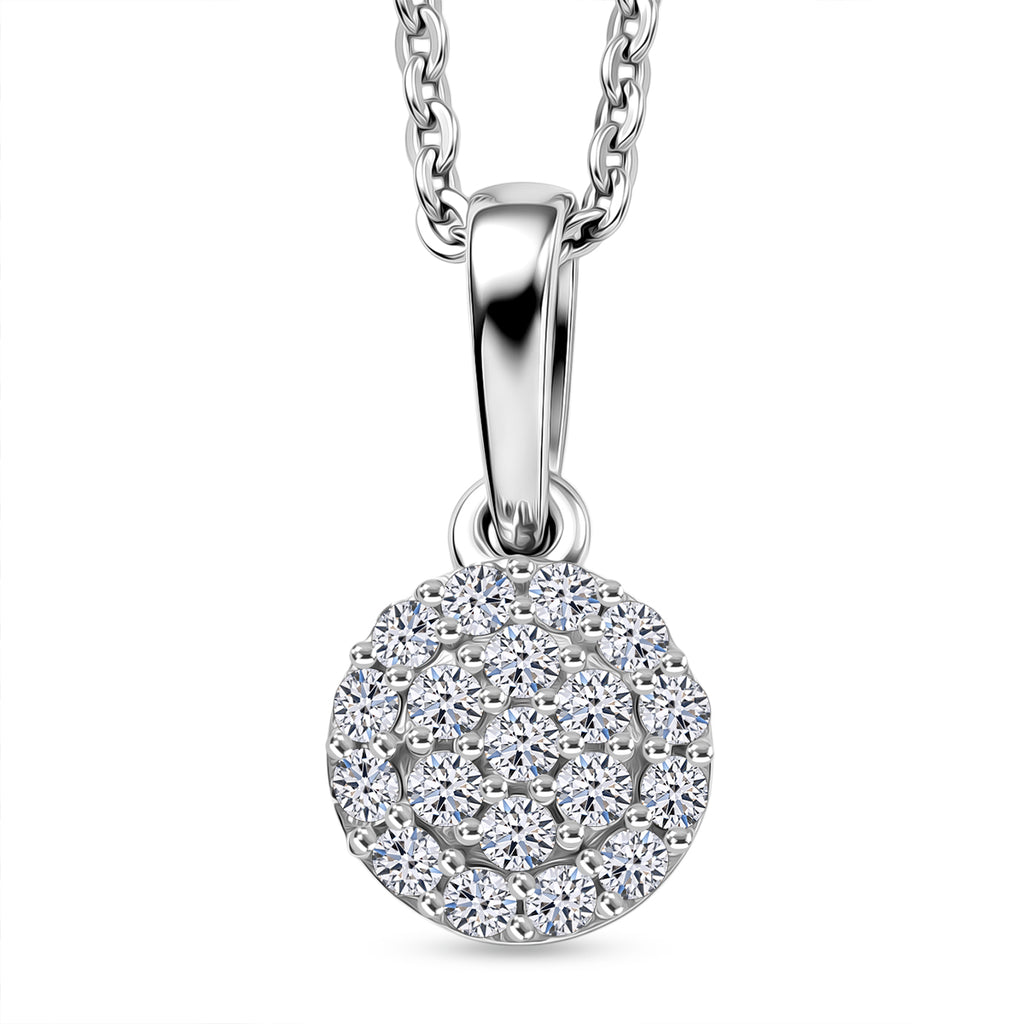 LUXURIANT DIAMOND - Lab Grown Diamant SI-GH Schmuckset ca. 50 cm 925 Silber Rhodiniert ca. 0.15 ct