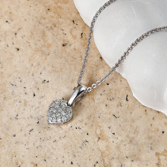 LUXURIANT DIAMOND - Lab Grown Diamant SI-GH Schmuckset ca. 50 cm 925 Silber Rhodiniert ca. 0.15 ct