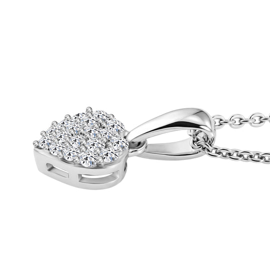 LUXURIANT DIAMOND - Lab Grown Diamant SI-GH Schmuckset ca. 50 cm 925 Silber Rhodiniert ca. 0.15 ct