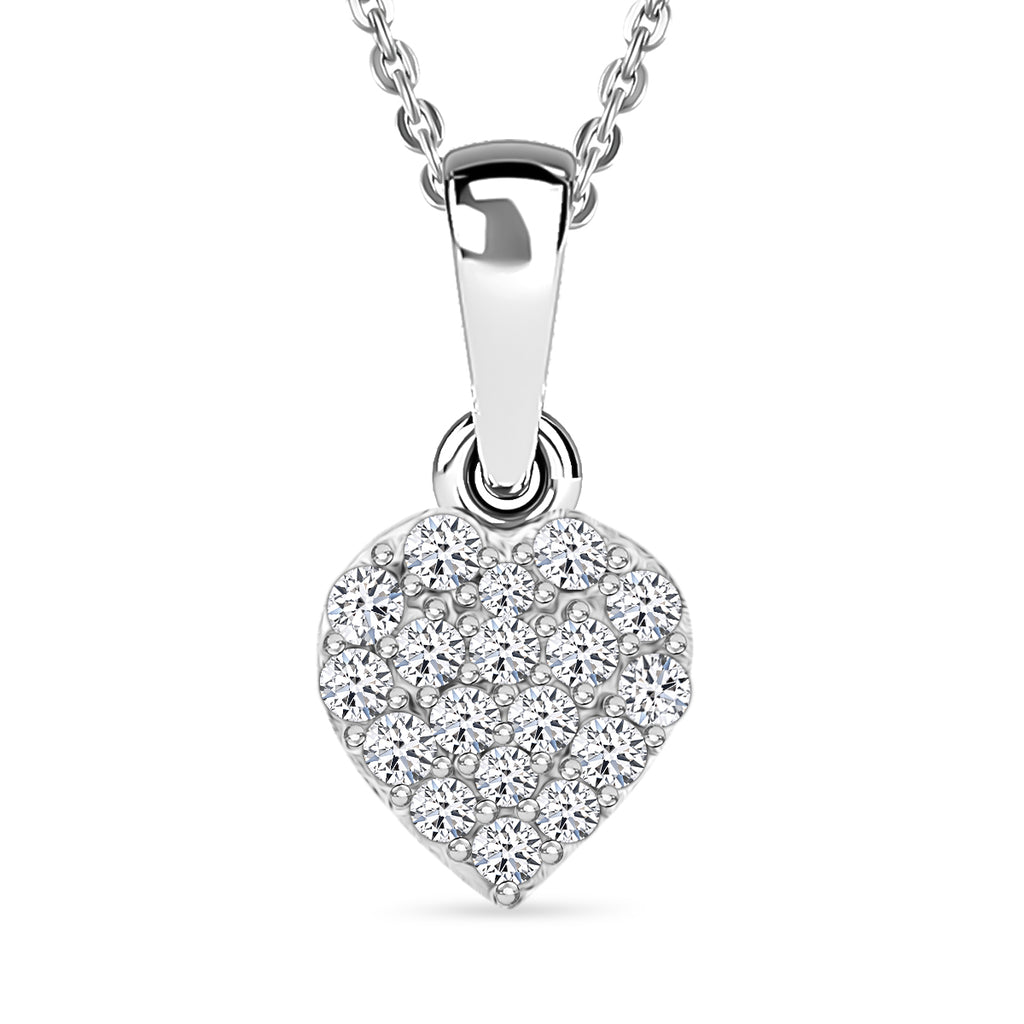 LUXURIANT DIAMOND - Lab Grown Diamant SI-GH Schmuckset ca. 50 cm 925 Silber Rhodiniert ca. 0.15 ct
