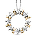 LUXURIANT DIAMOND - Lab Grown Diamant SI-GH Schmuckset ca. 50 cm 925 Silber Rhodiniert, 925 Silber Rhodiniert und 750 Gelbgold Vermeil ca. 0.06 ct