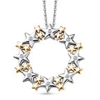 LUXURIANT DIAMOND - Lab Grown Diamant SI-GH Schmuckset ca. 50 cm 925 Silber Rhodiniert, 925 Silber Rhodiniert und 750 Gelbgold Vermeil ca. 0.06 ct