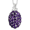 EVER TRUE Afrikanischer Amethyst, Weißer Zirkon Schmuckset ca. 50 cm ca. 4.64 ct