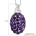 EVER TRUE Afrikanischer Amethyst, Weißer Zirkon Schmuckset ca. 50 cm ca. 4.64 ct