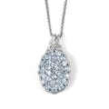 EVER TRUE Himmelblauer Topas, Weißer Zirkon Schmuckset ca. 50 cm ca. 5.79 ct
