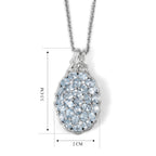 EVER TRUE Himmelblauer Topas, Weißer Zirkon Schmuckset ca. 50 cm ca. 5.79 ct