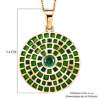 D'Joy AA Kagem Sambischer Smaragd Schmuckset ca. 45 cm 925 Silber 750 Gelbgold vermeil (10-15 Werktage Lieferzeit) ca. 1.12 ct