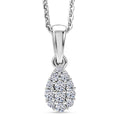 LUXURIANT DIAMOND - Lab Grown Diamant SI-GH Schmuckset ca. 50 cm 925 Silber Rhodiniert ca. 0,15 ct.