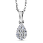 LUXURIANT DIAMOND - Lab Grown Diamant SI-GH Schmuckset ca. 50 cm 925 Silber Rhodiniert ca. 0,15 ct.