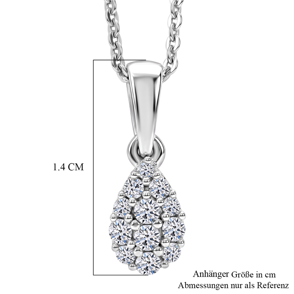 LUXURIANT DIAMOND - Lab Grown Diamant SI-GH Schmuckset ca. 50 cm 925 Silber Rhodiniert ca. 0,15 ct.