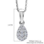 LUXURIANT DIAMOND - Lab Grown Diamant SI-GH Schmuckset ca. 50 cm 925 Silber Rhodiniert ca. 0,15 ct.