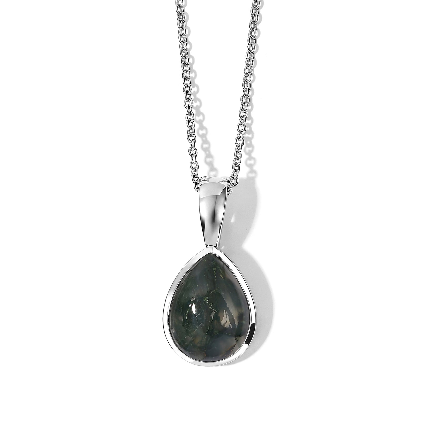 EVER TRUE Moosachat Schmuckset ca. 50 cm ca. 7,77 ct.