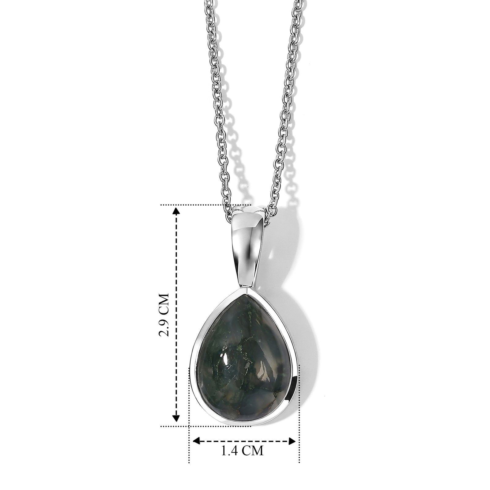 EVER TRUE Moosachat Schmuckset ca. 50 cm ca. 7,77 ct.