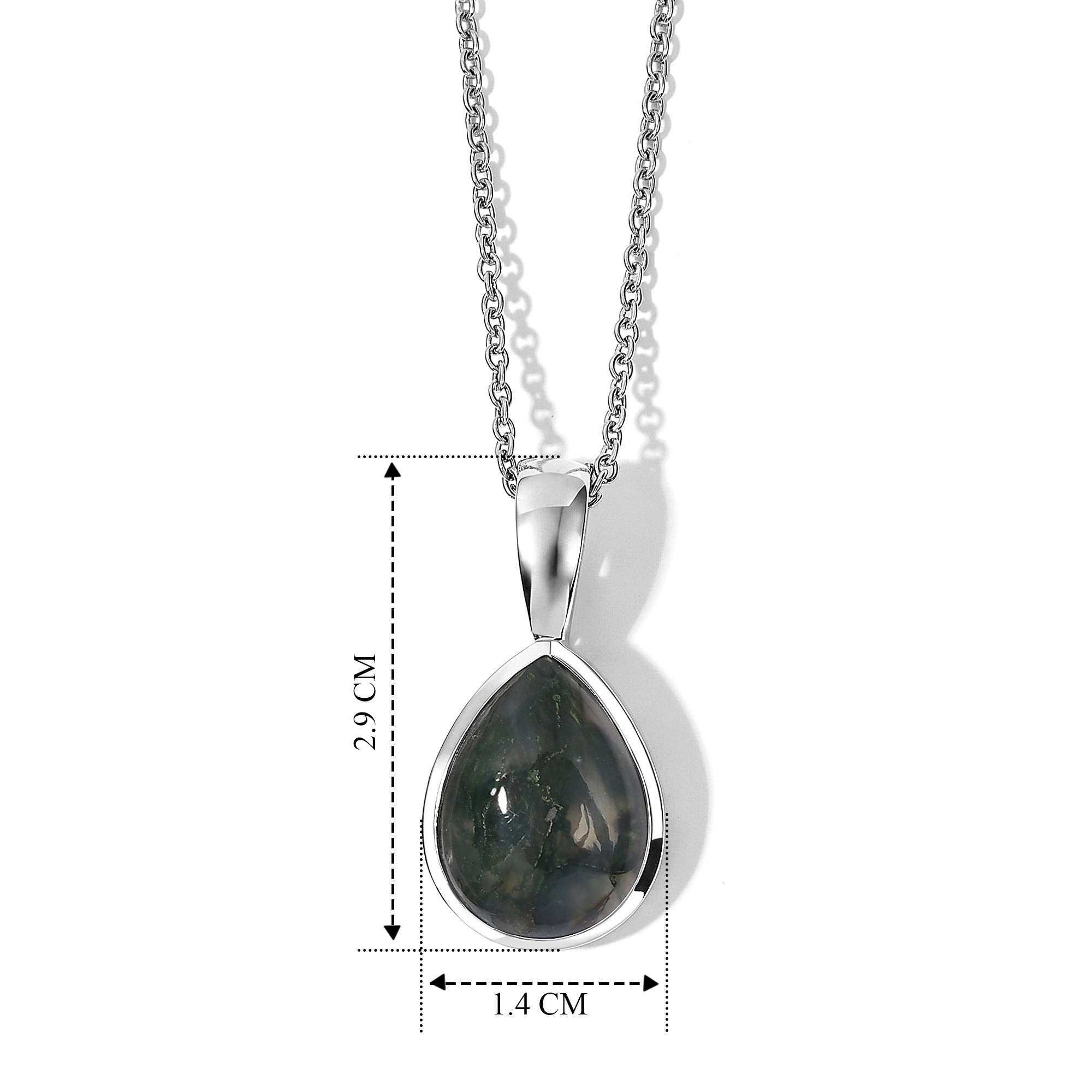 EVER TRUE Moosachat Schmuckset ca. 50 cm ca. 7,77 ct.
