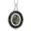 D'Joy grüner und weißer Diamant Anhänger mit 50cm Kette - 1 ct.