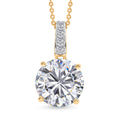D'Joy Moissanit Schmuckset ca. 50 cm 925 Silber 750 Gelbgold vermeil ca. 5.02 ct