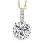 D'Joy Moissanit Schmuckset ca. 50 cm 925 Silber 750 Gelbgold vermeil ca. 5.02 ct