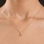 D'Joy Grüner Tansanit, Weißer Zirkon Schmuckset ca. 50 cm 925 Silber Gold und 316L Edelstahl Gold ca. 0,26 ct.