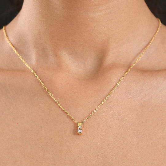 D'Joy Grüner Tansanit, Weißer Zirkon Schmuckset ca. 50 cm 925 Silber Gold und 316L Edelstahl Gold ca. 0,26 ct.