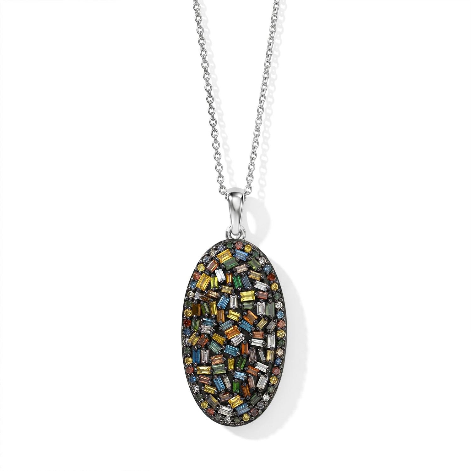 ARGYLE MINE - Blauer Diamant, Natürlicher Champagner Diamant Schmuckset ca. 50 cm 925 Silber Rhodiniert ca. 1.02 ct