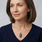 D'Joy Blauer Diamant, Natürlicher Champagner Diamant Schmuckset ca. 50 cm 925 Silber Rhodiniert ca. 1,02 ct.